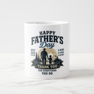 Caneca De Café Grande Feliz Dia dos Pais - Melhor Pai do Mundo