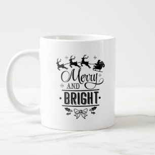 Caneca De Café Grande Feliz e Brilho/Cotação Natal/ Mug Personalizado