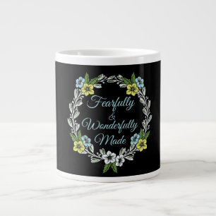 Caneca De Café Grande Feliz E Maravilhosamente Fez Floral