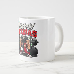 Caneca De Café Grande Feliz Fitmas Mais Forte do que Minhas Desculpas Na