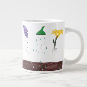 Caneca De Café Grande Feliz Gardening Season   Ilustração do jardineir