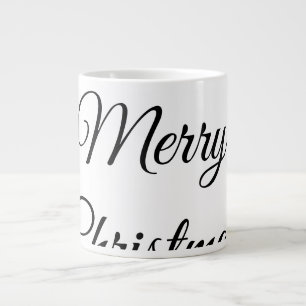 Caneca De Café Grande Feliz Natal adicionar nome texto presente personal