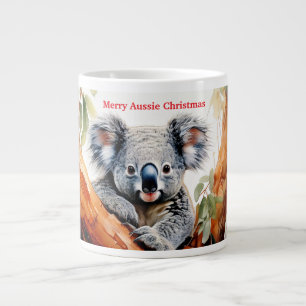Caneca De Café Grande Feliz Natal Aussie Koala