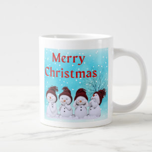 Caneca De Café Grande Feliz Natal Bonito Pequenos Neves Adoráveis
