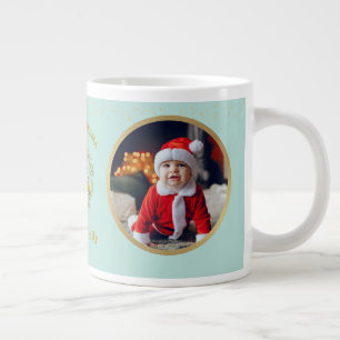 Caneca De Café Grande Feliz Natal e Amo Você Vovó Duas Fotos