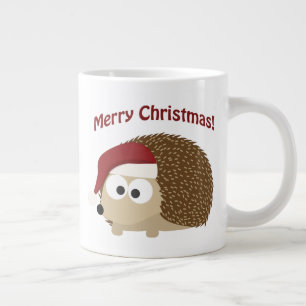 Caneca De Café Grande Feliz Natal Hedgehog