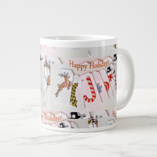 Caneca De Café Grande Feliz Natal Jumbo Mug (Frente Esquerda)