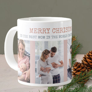 Caneca De Café Grande Feliz Natal Melhor Mãe no Mundo 4 Foto
