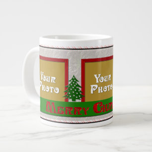 Caneca De Café Grande Feliz Natal - Mug de Café de 3 Fotos