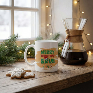 Caneca De Café Grande Feliz Natal nome personalizado chapéu do Papai Noe