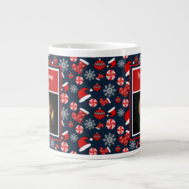 Caneca De Café Grande Feliz Natal Vovó Foto Feriado Padrão