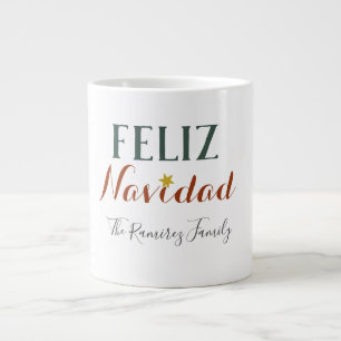 Caneca De Café Grande Feliz Navidad minimalista de Natal