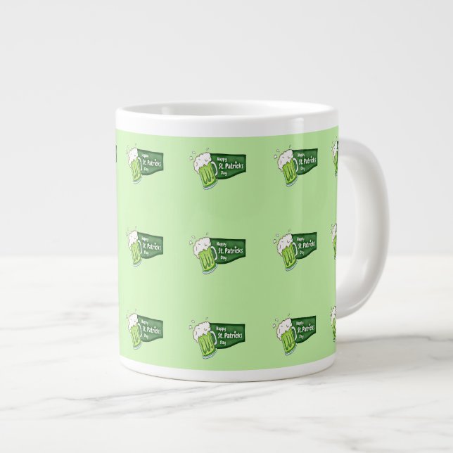 Caneca De Café Grande Feliz Rua. (Frente Esquerda)