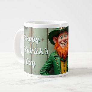 Caneca De Café Grande Feliz Rua do Dia do Patrick Leprechaun