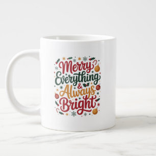 Caneca De Café Grande Feliz Tudo & Sempre Brilhante