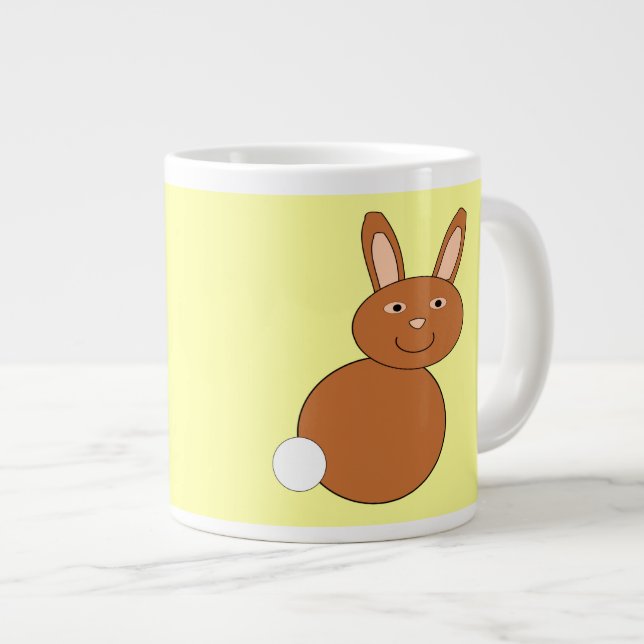 Caneca De Café Grande Felz pascoa Bunny Mug (Frente Esquerda)
