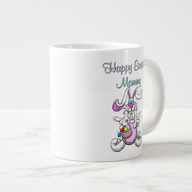 Caneca De Café Grande Felz pascoa Jumbo Mug (Frente Esquerda)