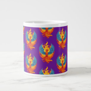 Caneca De Café Grande Fênix mitológica fantástica brilhante