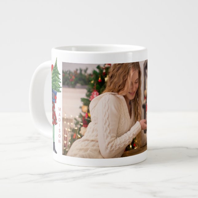 Caneca De Café Grande Feriado de Natal da FesMoça (Frente Esquerda)