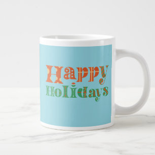 Caneca De Café Grande Feriados Felizes Retroativos