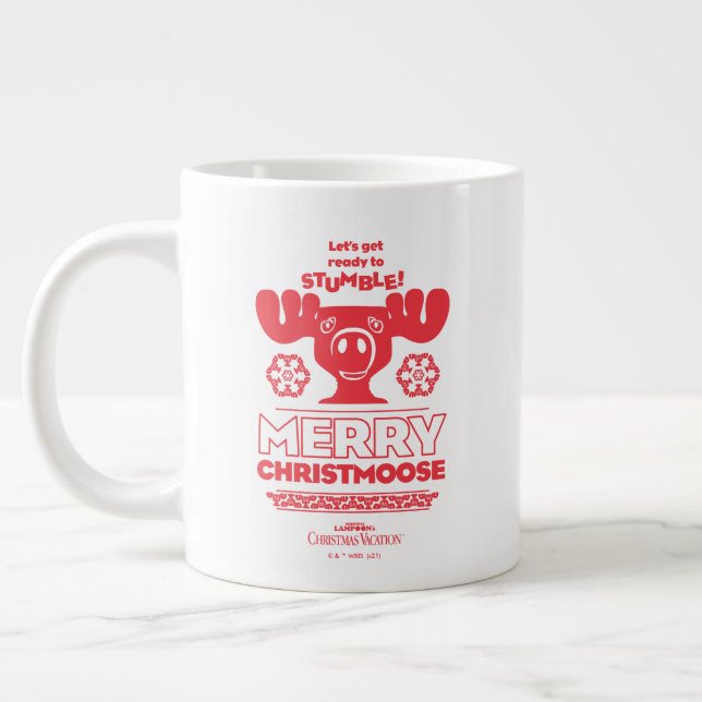 Caneca De Café Grande Férias de Natal | Christmoose Feliz (Esquerda)