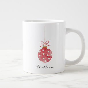 Caneca De Café Grande Férias de Natal Elegantes Nome Personalizado
