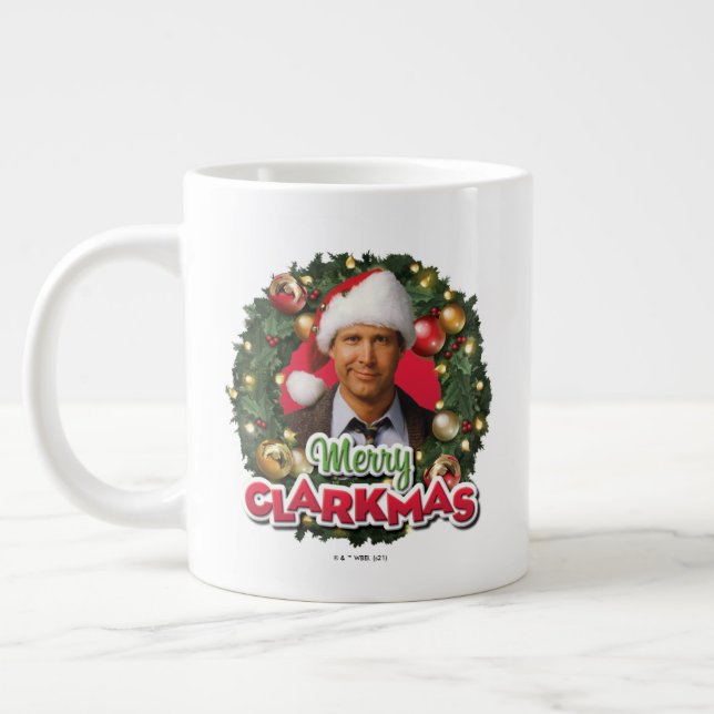 Caneca De Café Grande Férias de Natal | Feliz Clarkmas (Esquerda)