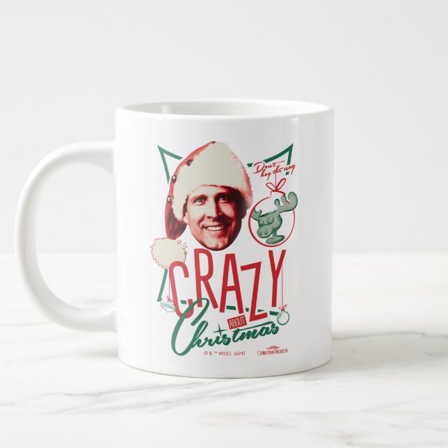 Caneca De Café Grande Férias De Natal Loucas Sobre O Natal (Esquerda)