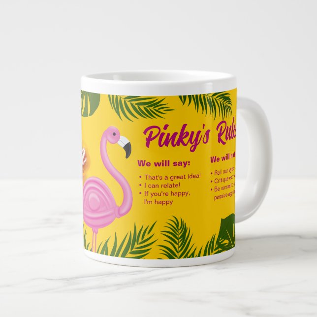 Caneca De Café Grande Férias de validação Pinky (Frente Esquerda)