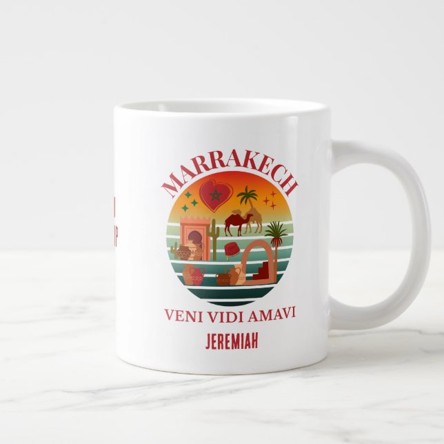 Caneca De Café Grande Férias do Grupo Veni Vidi Amavi em Marrocos MARAKK (Direita)