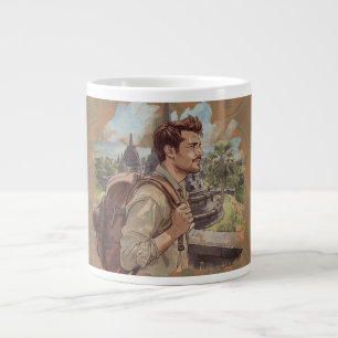 Caneca De Café Grande Férias, Templo de Borobudur, Java Indonésia, Vinta