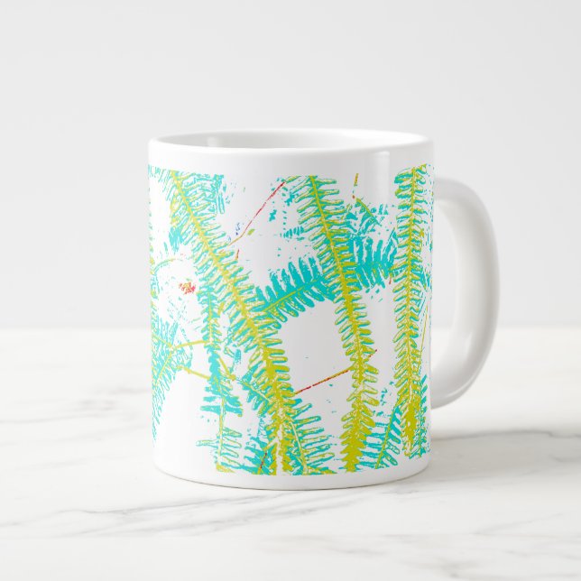 Caneca De Café Grande Fern (Frente Esquerda)