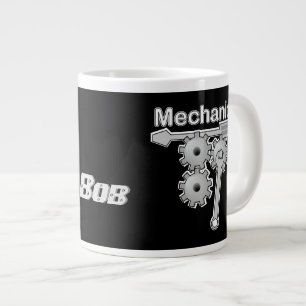 Caneca De Café Grande Ferramentas e engrenagens de nomes mecânicos