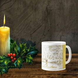 Caneca De Café Grande Ferro na Árvore de Neve
