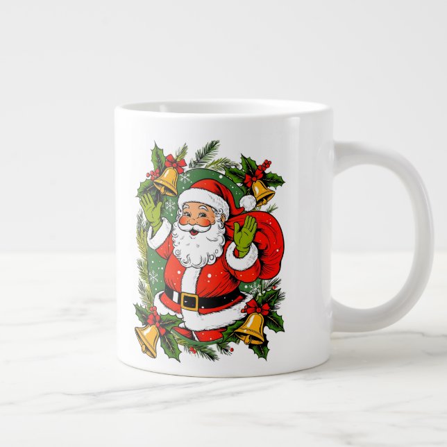 Caneca De Café Grande Festivo Festivo Cinto tradicional Natal (Direita)