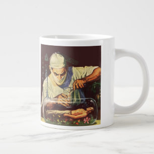 Caneca De Café Grande Ficção Científica Vintage, Laboratório Cientista L