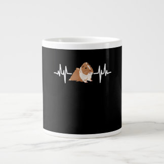 Caneca De Café Grande Figurino Presente Guiné Pig Heartbeat