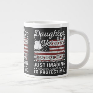 Caneca De Café Grande Filha De Uma Família Militar Patriótica Veterana