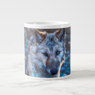 Caneca De Café Grande Filhote de Lobo QUE A SUA INOCÊNCIA REINE POR MUIT