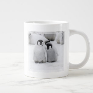 Caneca De Café Grande Filhotes de Pinguim Imperador no Gelo na Antártida