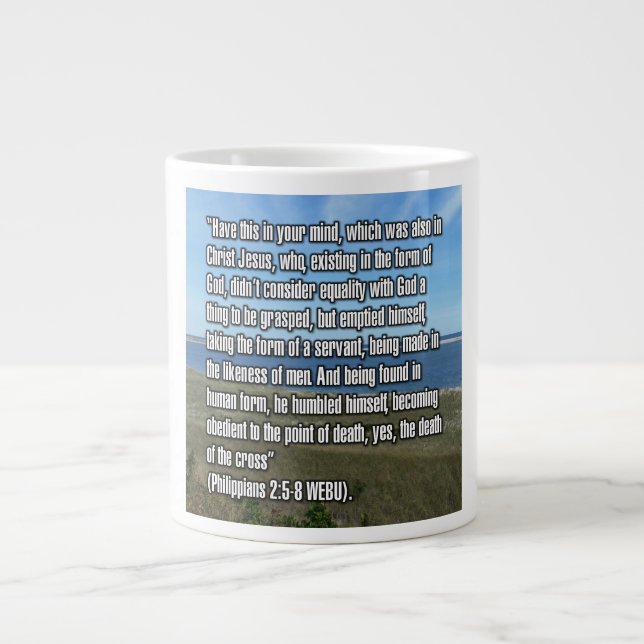 Caneca De Café Grande Filipenses 2:5-8 WEBU Mug (Frente)