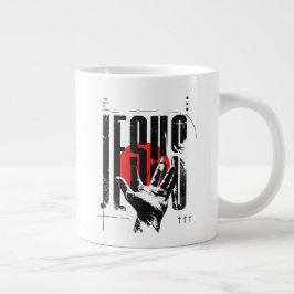 Caneca De Café Grande Filipenses 2:9 Nome Acima de Todos os Nomes Retro 