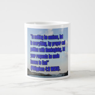 Caneca De Café Grande Filipenses 4:6 WEBU Mug
