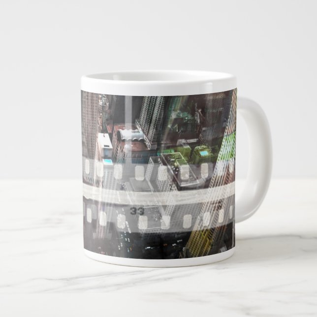 Caneca De Café Grande Filme Abstrato (Frente Esquerda)