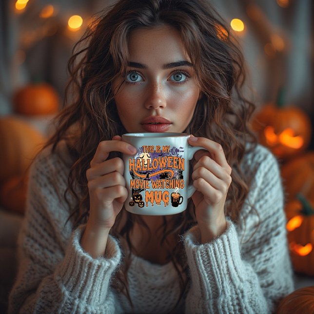 Caneca De Café Grande Filme de Halloween Assistindo Mug - Noite de Horro (Criador carregado)