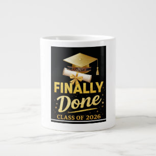 Caneca De Café Grande Finalmente Concluído Design de Graduação da Turma