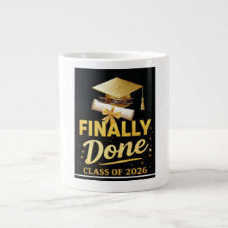 Caneca De Café Grande Finalmente Concluído Design de Graduação da Turma