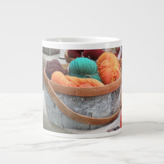 Caneca De Café Grande Fios na cesta de latido de pássaros