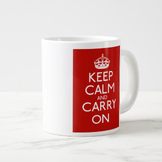 Caneca De Café Grande Fique Calmo E Continue.