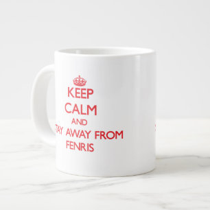 Caneca De Café Grande Fique calmo e fique longe de Fenris